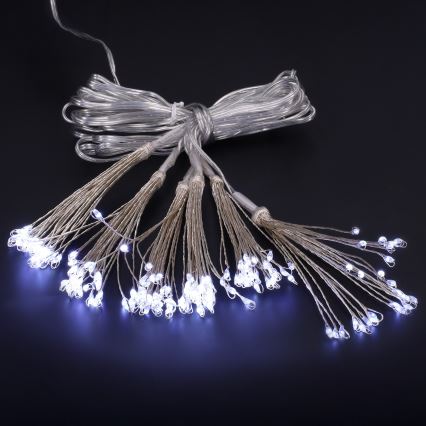 Brilagi - Guirlanda LED para Exterior 150 LEDs 5 m IP44 branco frio efeito de fogo-de-artifício