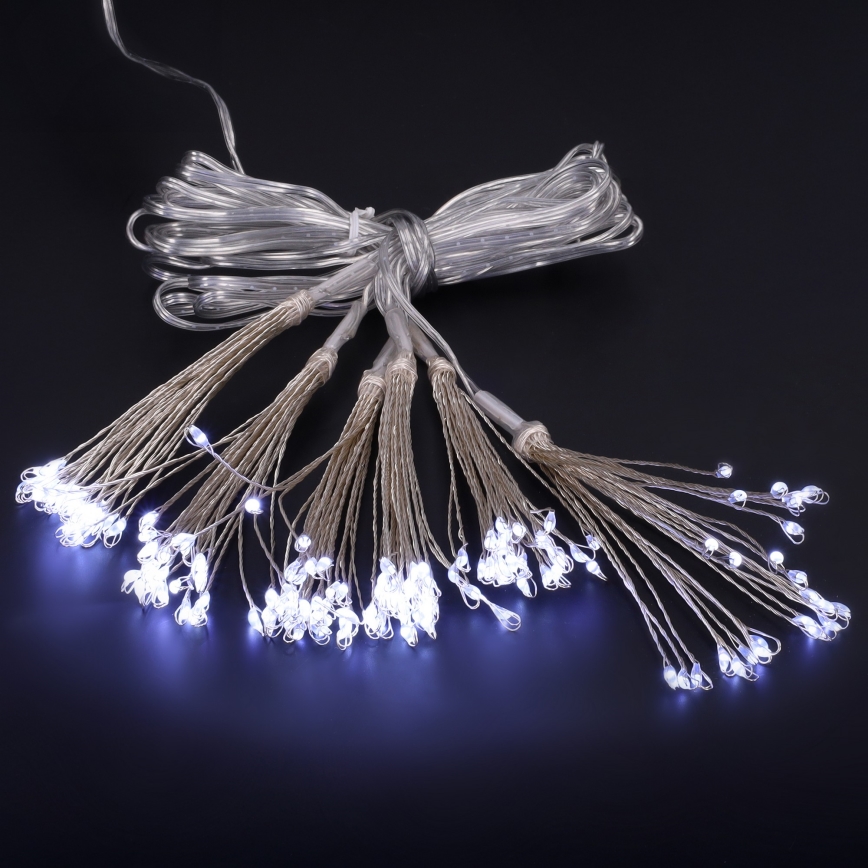 Brilagi - Guirlanda LED para Exterior 150 LEDs 5 m IP44 branco frio efeito de fogo-de-artifício