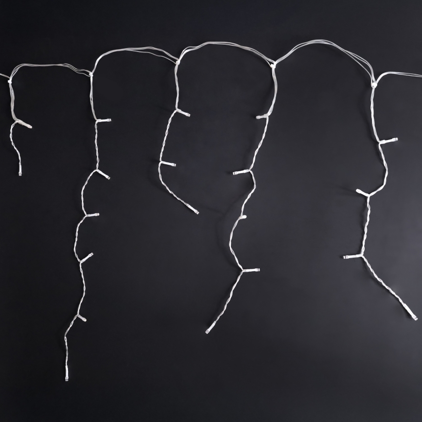 Brilagi - Guirlanda LED para exterior, 400 LEDs, 8 modos, 23 m, IP44, branco quente