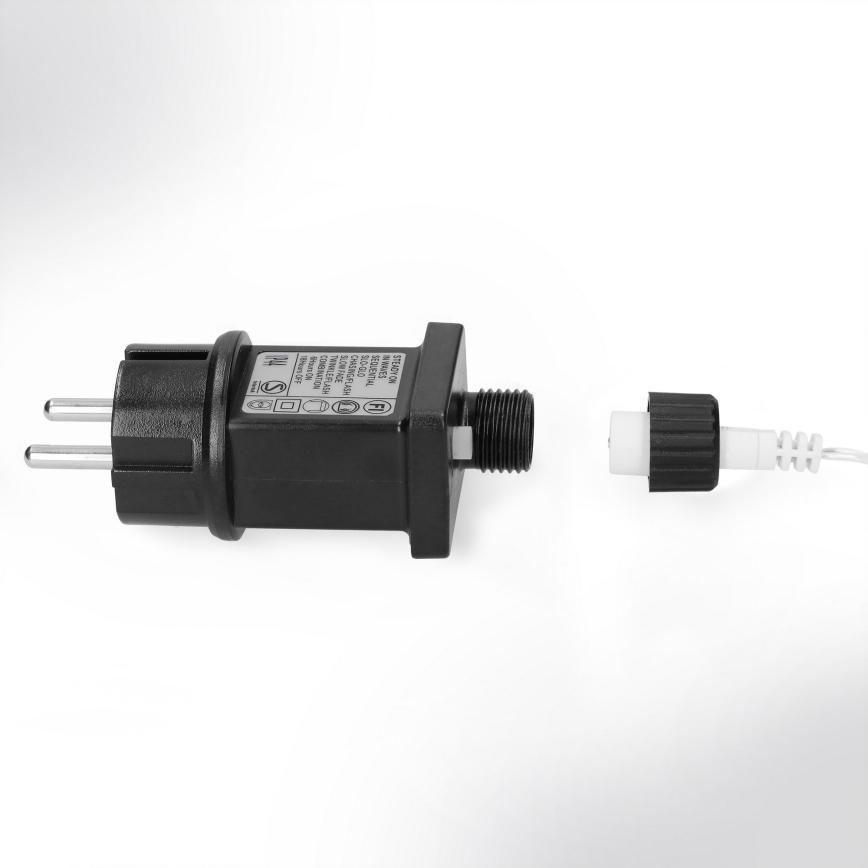 Brilagi - Guirlanda LED para exterior, 400 LEDs, 8 modos, 23 m, IP44, branco quente