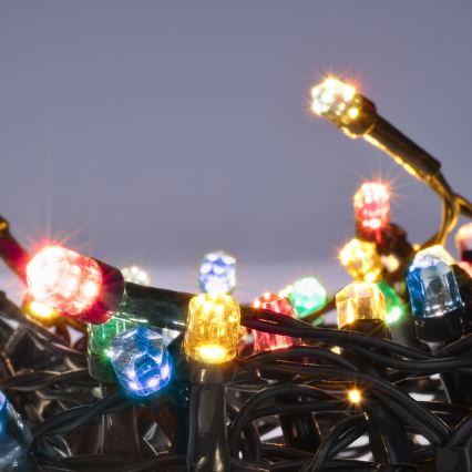 Brilagi - Guirlanda luminosa LED de Natal para exterior 200 LEDs / 2 funções, 25 m, IP44, multicolorido