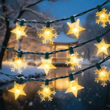 BRILAGI - Guirlanda solar de Natal LED 50xLED/8 funções 12m 800 mAh IP65 branco quente