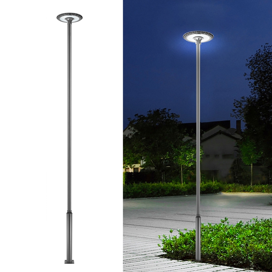 Brilagi - Haste metálica para mastro de iluminação exterior URBAN, 5 m, Ø 58 mm, antracite