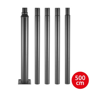 Brilagi - Haste metálica para mastro de iluminação exterior URBAN, 5 m, Ø 58 mm, antracite
