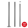Brilagi - Haste metálica para poste de iluminação exterior URBAN, 3 m, Ø 58 mm, cinzenta