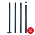 Brilagi - Haste metálica para poste de iluminação exterior URBAN 4 m, diâmetro 58 mm, antracite