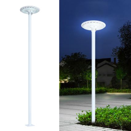Brilagi - Barra metálica para poste de iluminación exterior URBAN 3 m mástil Ø 58 mm blanco