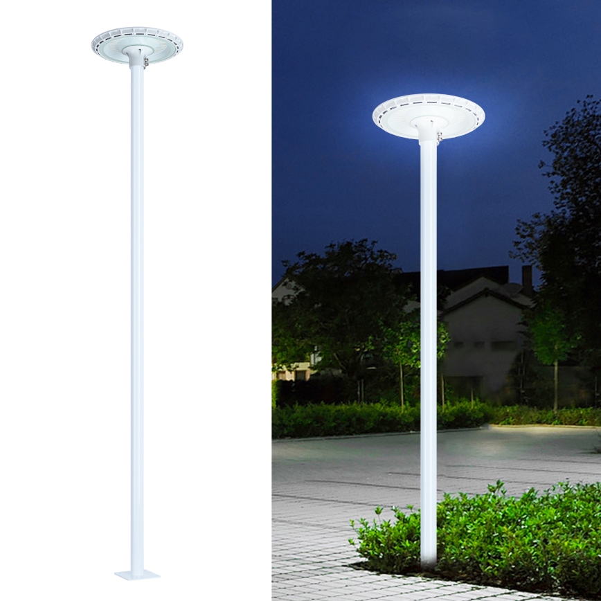 Brilagi - Barra metálica para poste de iluminación exterior URBAN 3 m mástil Ø 58 mm blanco