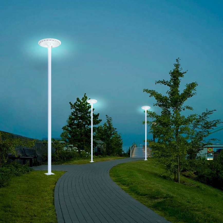 Brilagi - Barra metálica para poste de iluminación exterior URBAN 3 m mástil Ø 58 mm blanco