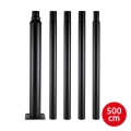 Brilagi - Haste metálica URBAN para poste de iluminação exterior, 5 m, Ø 58 mm, preta