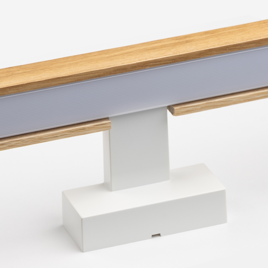 Brilagi - Iluminação de espelho para casa de banho LED WOODY MIRROR LED/12W/230V 60 cm IP44 carvalho/branco