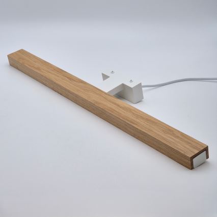 Brilagi - Iluminação de espelho para casa de banho LED WOODY MIRROR LED/12W/230V 60 cm IP44 carvalho/branco