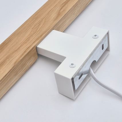 Brilagi - Iluminação de espelho para casa de banho LED WOODY MIRROR LED/12W/230V 60 cm IP44 carvalho/branco