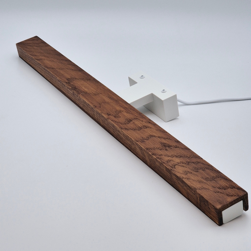 Brilagi - Iluminação de espelho para casa de banho LED WOODY MIRROR LED/12W/230V 60 cm IP44 carvalho cereja/branco