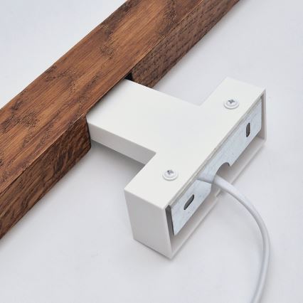 Brilagi - Iluminação de espelho para casa de banho LED WOODY MIRROR LED/12W/230V 60 cm IP44 carvalho cereja/branco