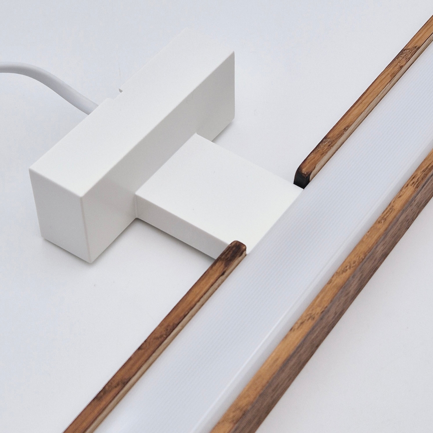 Brilagi - Iluminação de espelho para casa de banho LED WOODY MIRROR LED/12W/230V 60 cm IP44 carvalho cereja/branco