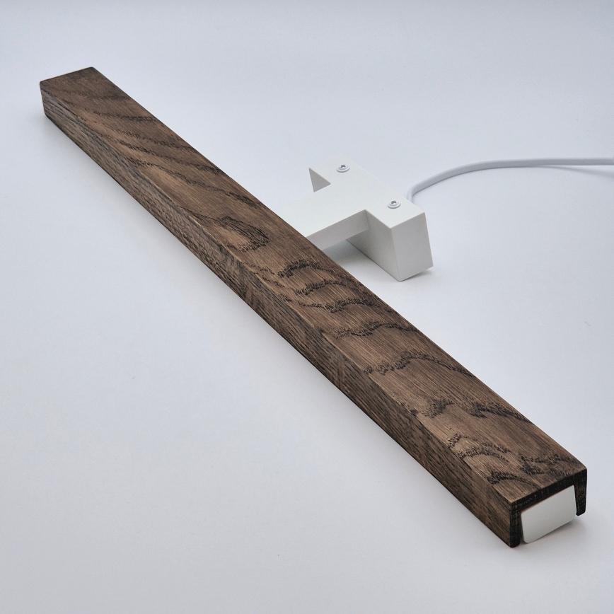 Brilagi - Iluminação de espelho para casa de banho LED WOODY MIRROR LED/12W/230V 60 cm IP44 carvalho nogueira/branco