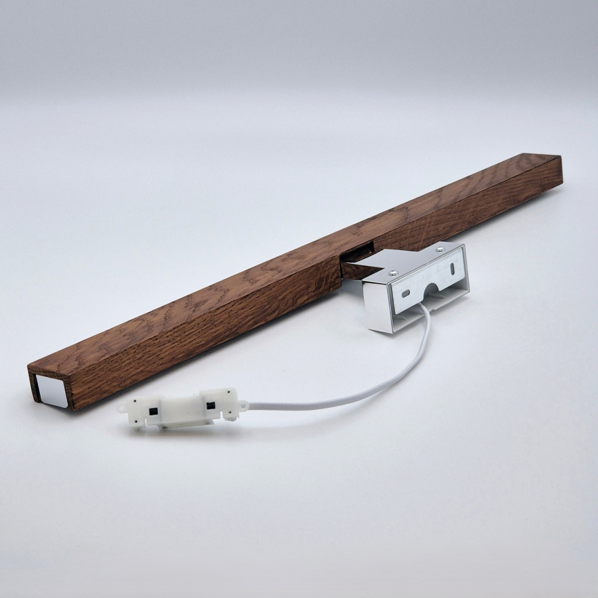 Brilagi - Iluminação de espelho para casa de banho LED WOODY MIRROR LED/12W/230V 60 cm IP44 carvalho cereja/cromado brilhante