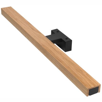 Brilagi - Iluminação de espelho para casa de banho LED WOODY MIRROR LED/12W/230V 60 cm IP44 carvalho/preto