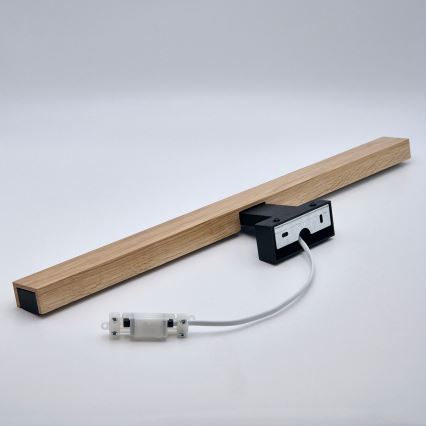 Brilagi - Iluminação de espelho para casa de banho LED WOODY MIRROR LED/12W/230V 60 cm IP44 carvalho/preto