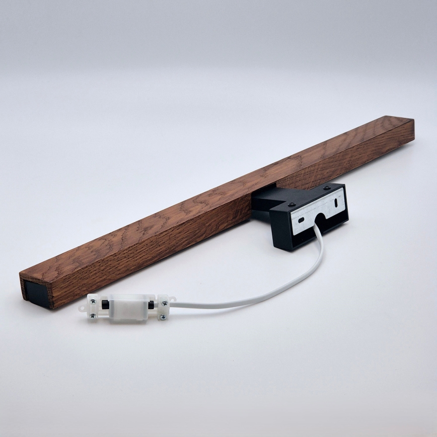 Brilagi - Iluminação de espelho para casa de banho LED WOODY MIRROR LED/12W/230V 60 cm IP44 carvalho cereja/preto