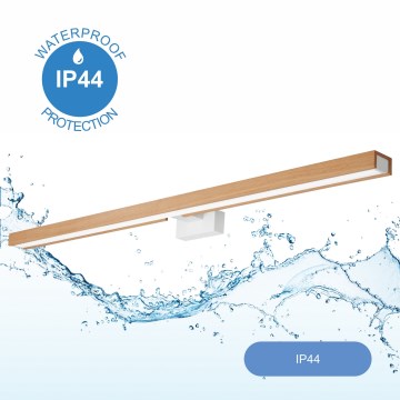 Brilagi - Iluminação de espelho para casa de banho LED WOODY MIRROR LED/15W/230V 90 cm IP44 carvalho/branco