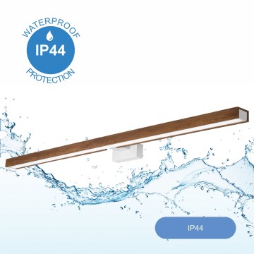 Brilagi - Iluminação de espelho para casa de banho LED WOODY MIRROR LED/15W/230V 90 cm IP44 carvalho cereja/branco