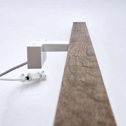 Brilagi - Iluminação de espelho para casa de banho LED WOODY MIRROR LED/15W/230V 90 cm IP44 carvalho nogueira/branco