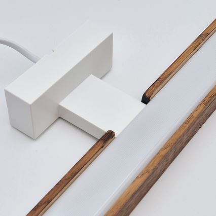 Brilagi - Iluminação de espelho para casa de banho LED WOODY MIRROR LED/15W/230V 90 cm IP44 carvalho cereja/branco