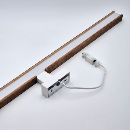 Brilagi - Iluminação de espelho para casa de banho LED WOODY MIRROR LED/15W/230V 90 cm IP44 carvalho cereja/branco