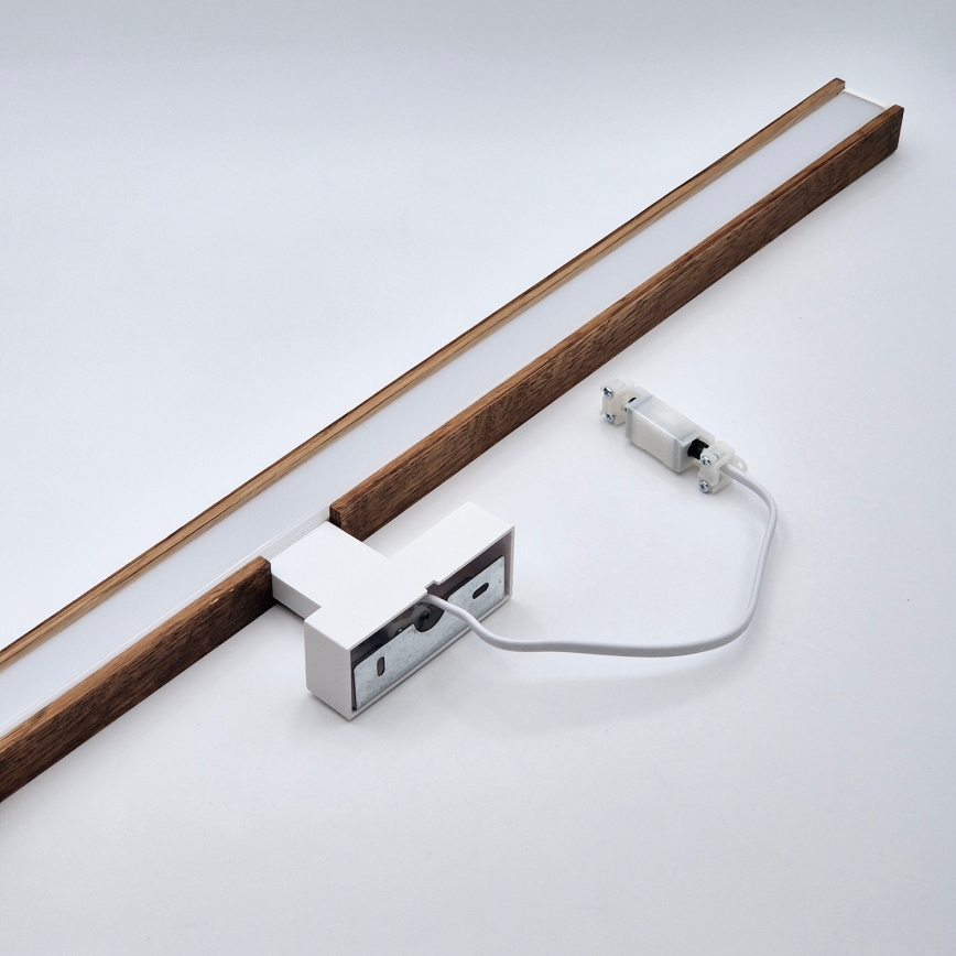 Brilagi - Iluminação de espelho para casa de banho LED WOODY MIRROR LED/15W/230V 90 cm IP44 carvalho cereja/branco