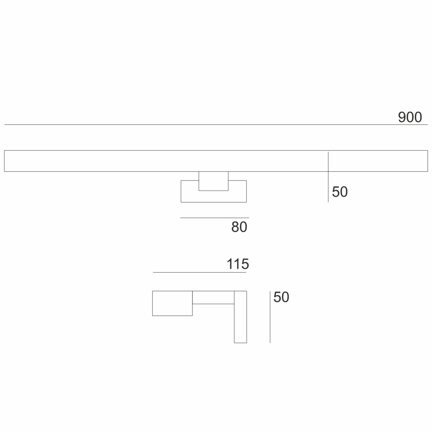 Brilagi - Iluminação de espelho para casa de banho LED WOODY MIRROR LED/15W/230V 90 cm IP44 carvalho/cromado brilhante