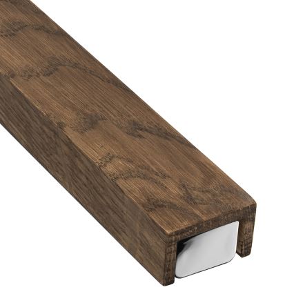 Brilagi - Iluminação de espelho para casa de banho LED WOODY MIRROR LED/15W/230V 90 cm IP44 carvalho nogueira/cromado brilhante