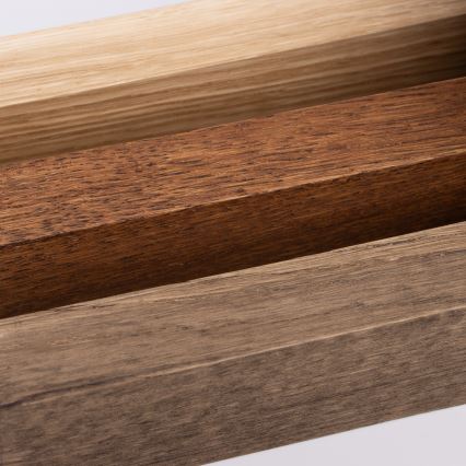 Brilagi - Iluminação de espelho para casa de banho LED WOODY MIRROR LED/15W/230V 90 cm IP44 carvalho cereja/cromado brilhante