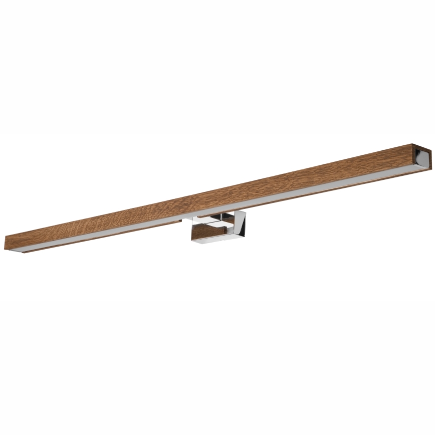 Brilagi - Iluminação de espelho para casa de banho LED WOODY MIRROR LED/15W/230V 90 cm IP44 carvalho cereja/cromado brilhante