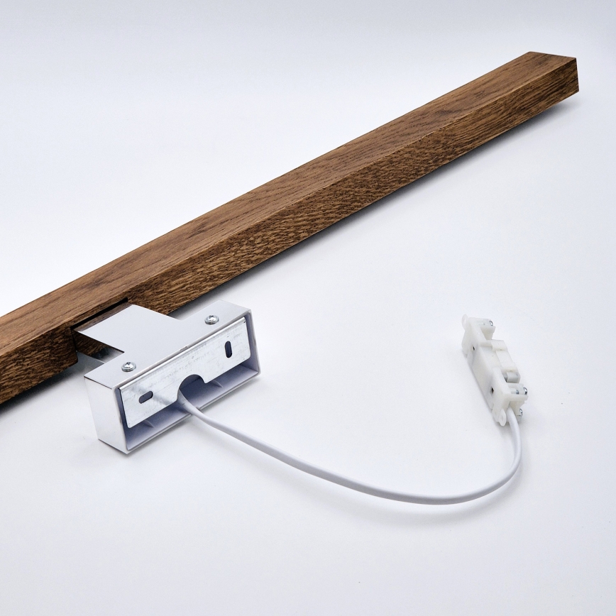 Brilagi - Iluminação de espelho para casa de banho LED WOODY MIRROR LED/15W/230V 90 cm IP44 carvalho cereja/cromado brilhante