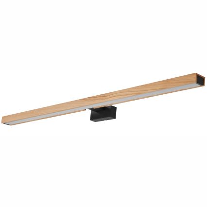 Brilagi - Iluminação de espelho para casa de banho LED WOODY MIRROR LED/15W/230V 90 cm IP44 carvalho/preto