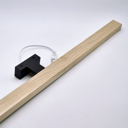 Brilagi - Iluminação de espelho para casa de banho LED WOODY MIRROR LED/15W/230V 90 cm IP44 carvalho/preto