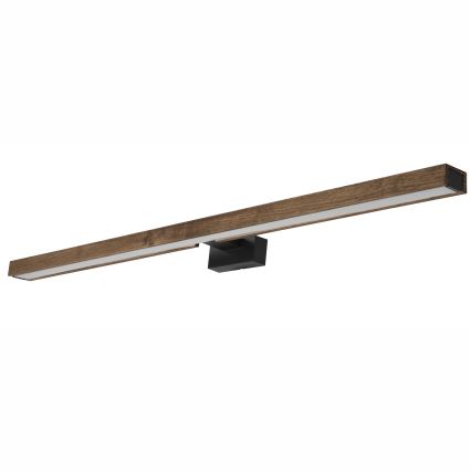Brilagi - Iluminação de espelho para casa de banho LED WOODY MIRROR LED/15W/230V 90 cm IP44 carvalho nogueira/preto