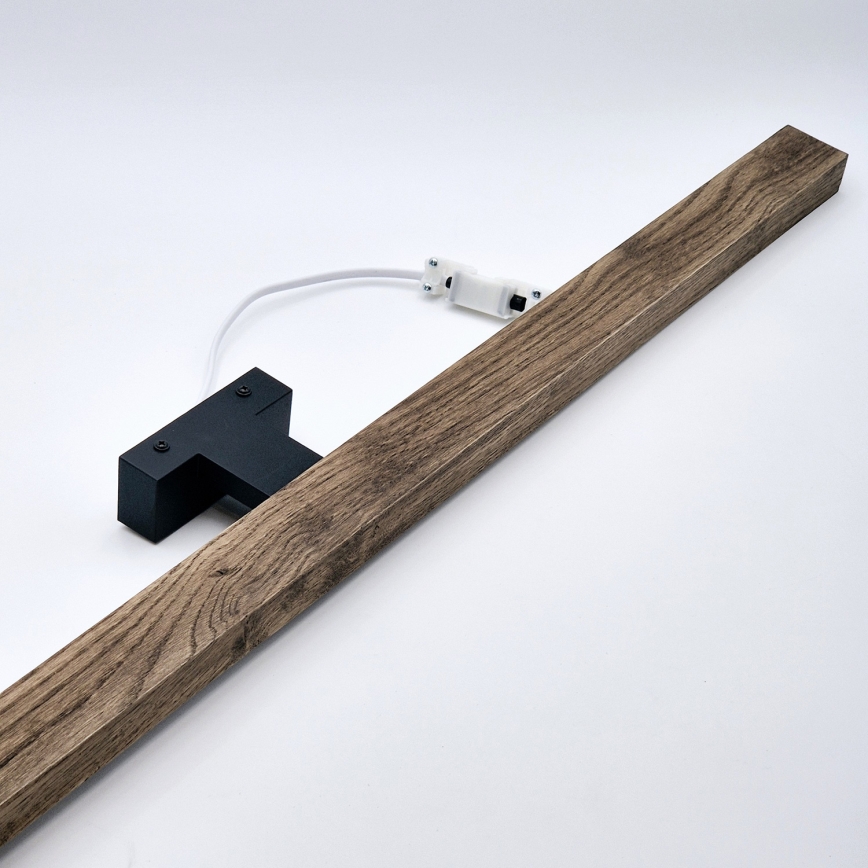 Brilagi - Iluminação de espelho para casa de banho LED WOODY MIRROR LED/15W/230V 90 cm IP44 carvalho nogueira/preto