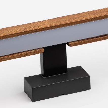 Brilagi - Iluminação de espelho para casa de banho LED WOODY MIRROR LED/15W/230V 90 cm IP44 carvalho cereja/preto