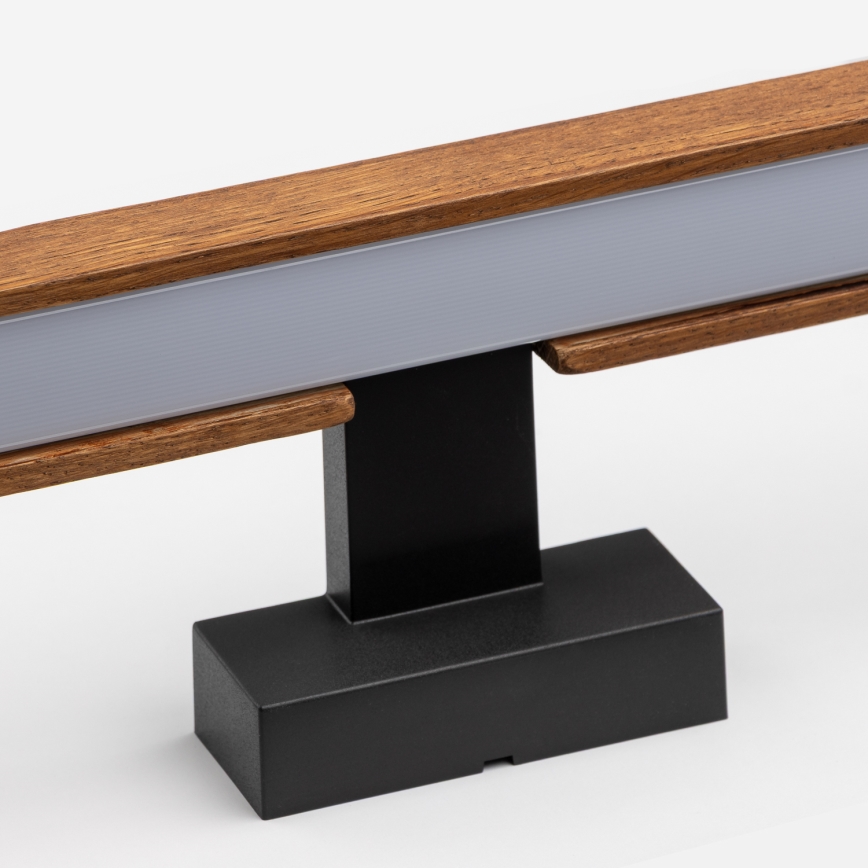 Brilagi - Iluminação de espelho para casa de banho LED WOODY MIRROR LED/15W/230V 90 cm IP44 carvalho cereja/preto