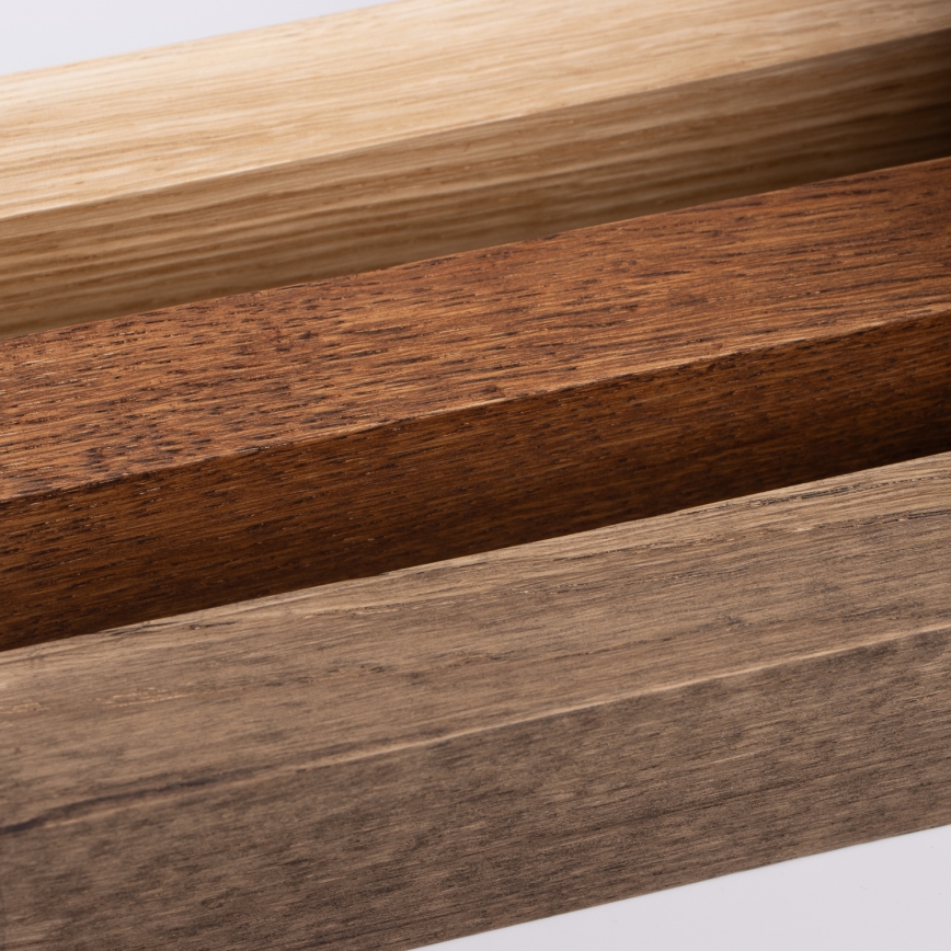 Brilagi - Iluminação de espelho para casa de banho LED WOODY MIRROR LED/15W/230V 90 cm IP44 carvalho cereja/preto