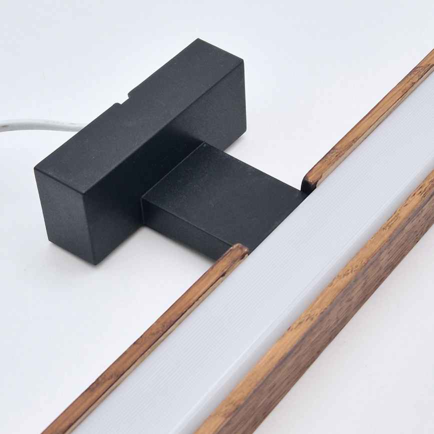 Brilagi - Iluminação de espelho para casa de banho LED WOODY MIRROR LED/15W/230V 90 cm IP44 carvalho cereja/preto