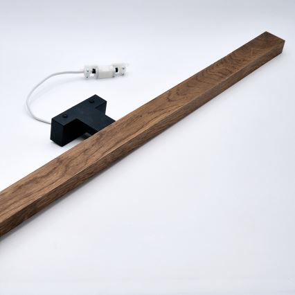 Brilagi - Iluminação de espelho para casa de banho LED WOODY MIRROR LED/15W/230V 90 cm IP44 carvalho cereja/preto