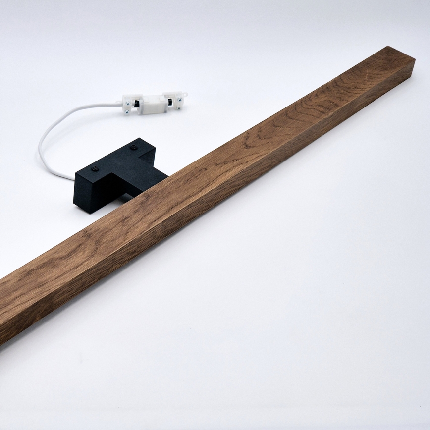 Brilagi - Iluminação de espelho para casa de banho LED WOODY MIRROR LED/15W/230V 90 cm IP44 carvalho cereja/preto