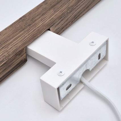 Brilagi - Iluminação de espelho para casa de banho LED WOODY MIRROR LED/8W/230V 40 cm IP44 carvalho nogueira/branco