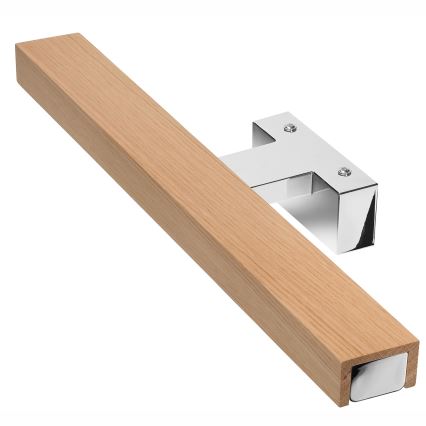 Brilagi - Iluminação de espelho para casa de banho LED WOODY MIRROR LED/8W/230V 40 cm IP44 carvalho/cromado brilhante