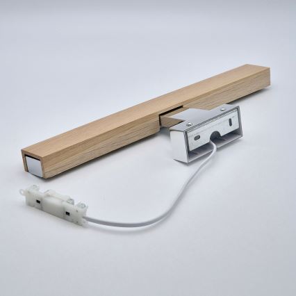 Brilagi - Iluminação de espelho para casa de banho LED WOODY MIRROR LED/8W/230V 40 cm IP44 carvalho/cromado brilhante