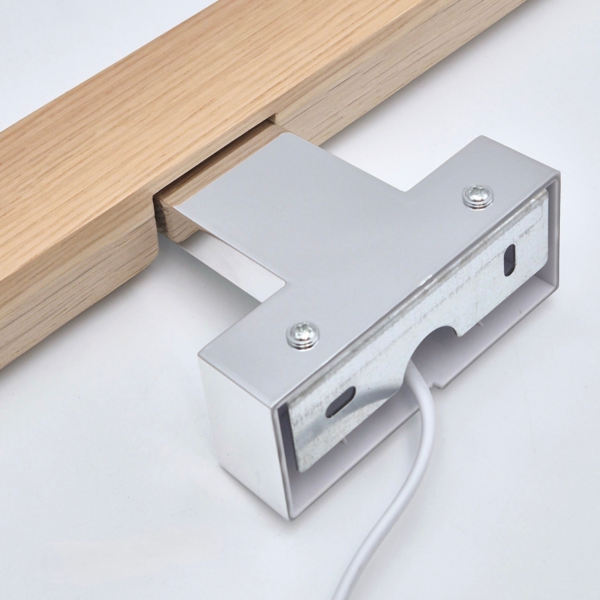 Brilagi - Iluminação de espelho para casa de banho LED WOODY MIRROR LED/8W/230V 40 cm IP44 carvalho/cromado brilhante